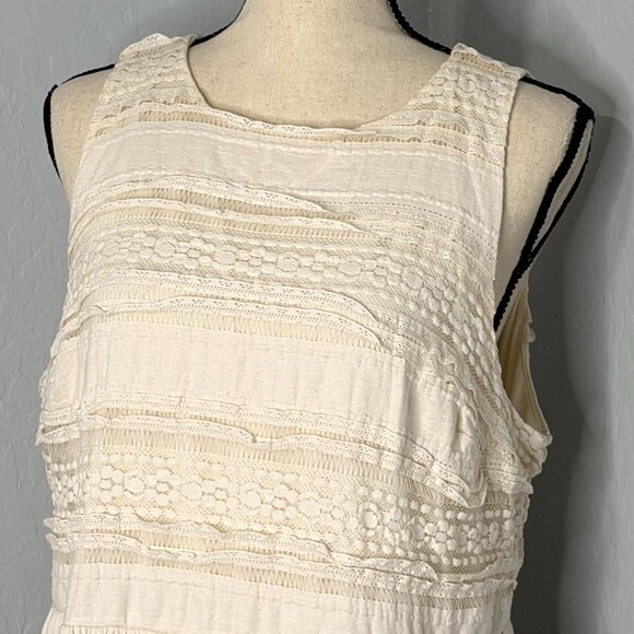 Torrid Ivory Lace High Neck Sleeveless Lined Tiered Dress Size 18 - Picture 7 of 13